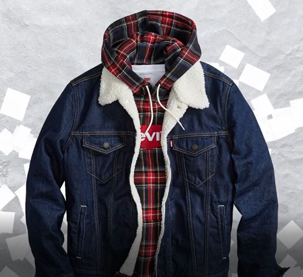 Chaquetas Levi s para Hombre con sherpa al por mayor. Precio por Unidad 47.50 USD