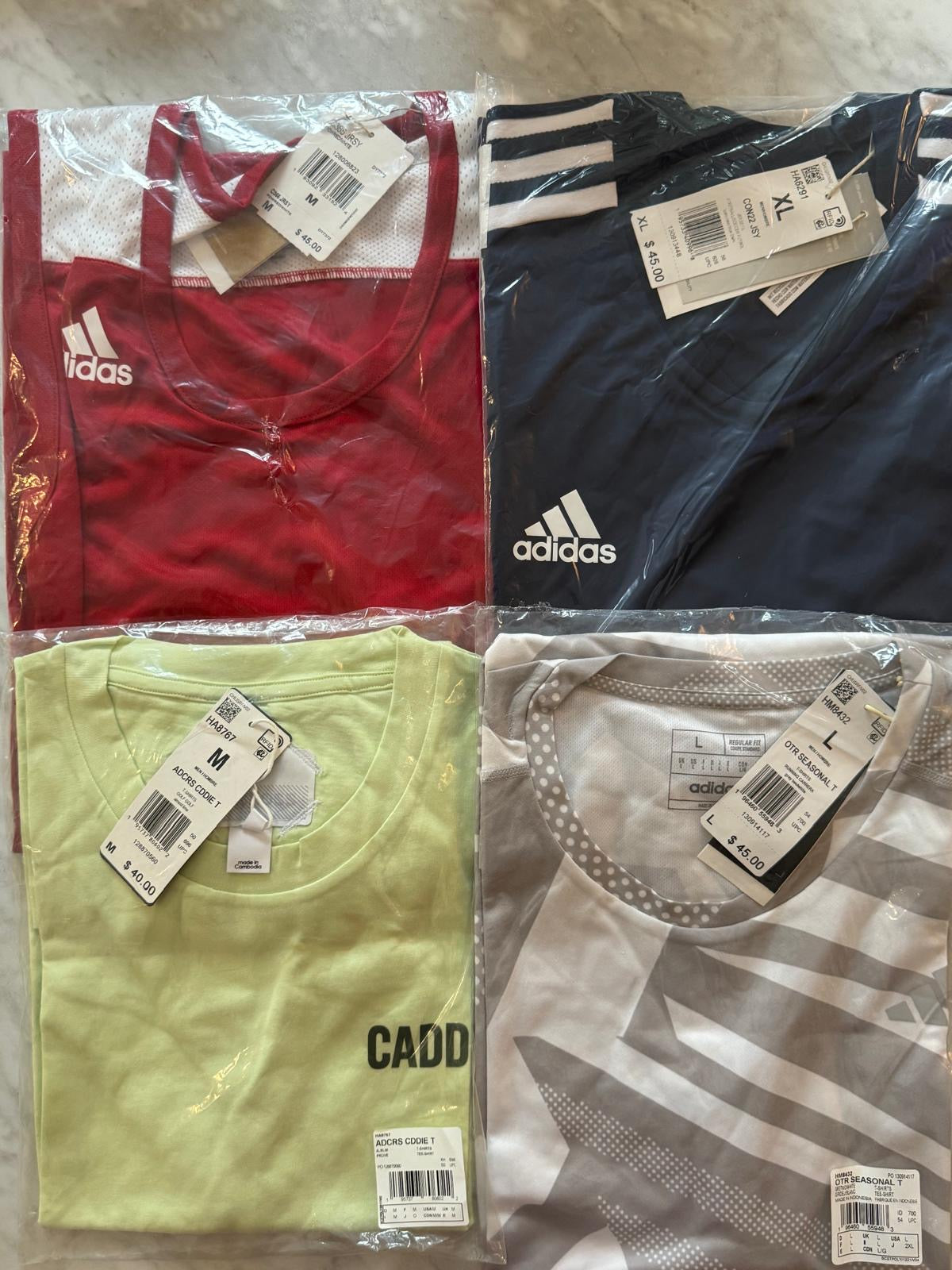 Camisetas Adidas para Hombre al por Mayor. Precio por Unidad: $ 13.50 USD