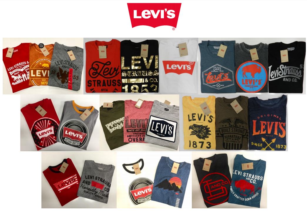 Camisetas Levi´s para Hombre al por Mayor. Precio por Unidad: $ 12.50 USD